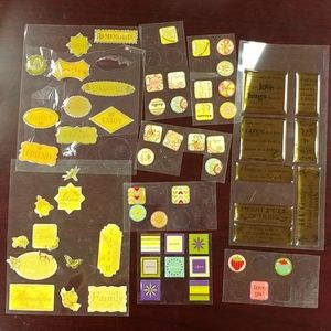 4/$15 🌻 Assorted Clear Epoxy Quote Stickers